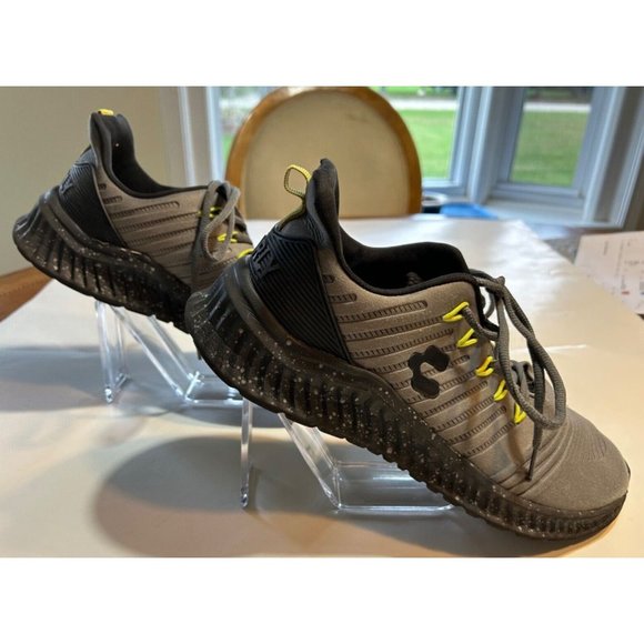 Men's Charly Tie Sneakers Size 9.5 Athletic Comfy Cushion Grey - Picture 7 of 9